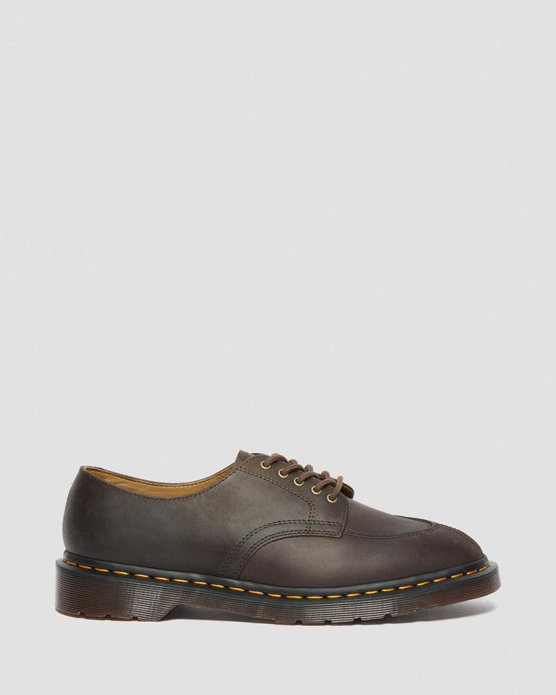 Dr Martens 2046 Crazy Horse Læder Oxford Sko Herre Mørkebrune | DK 610QMA